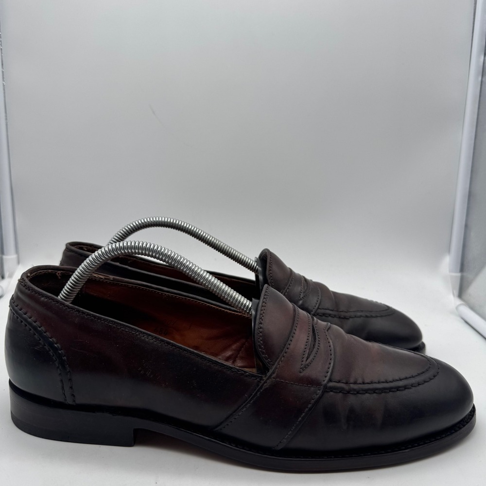 Alden Men's 684 - Full Strap Slip On - Burgundy Calfskin New Sole‎ 10.5